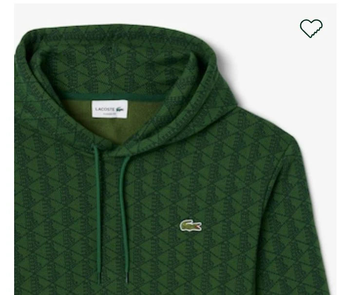 LACOSTE Felpa con cappuccio e monogramma-Uomo
