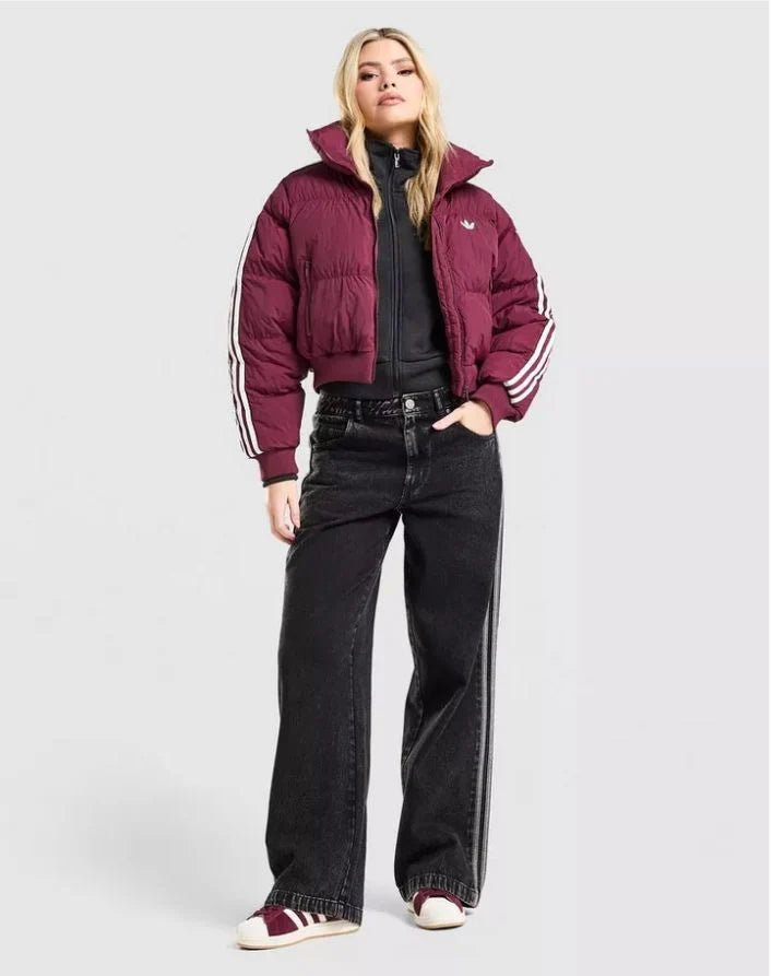 ADIDAS ORIGINALS-Giacca Imbottita Cropped 3-Stripes-Donna